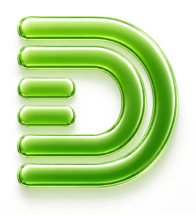 Green glass DebtCoin mark